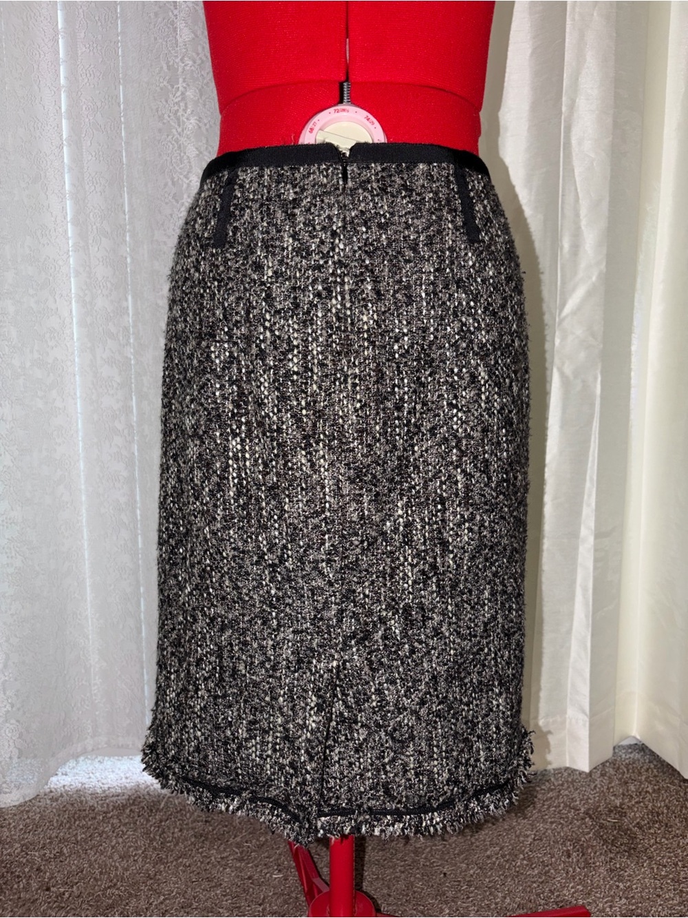 Talbots Black and White Tweed Pencil Skirt